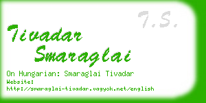 tivadar smaraglai business card